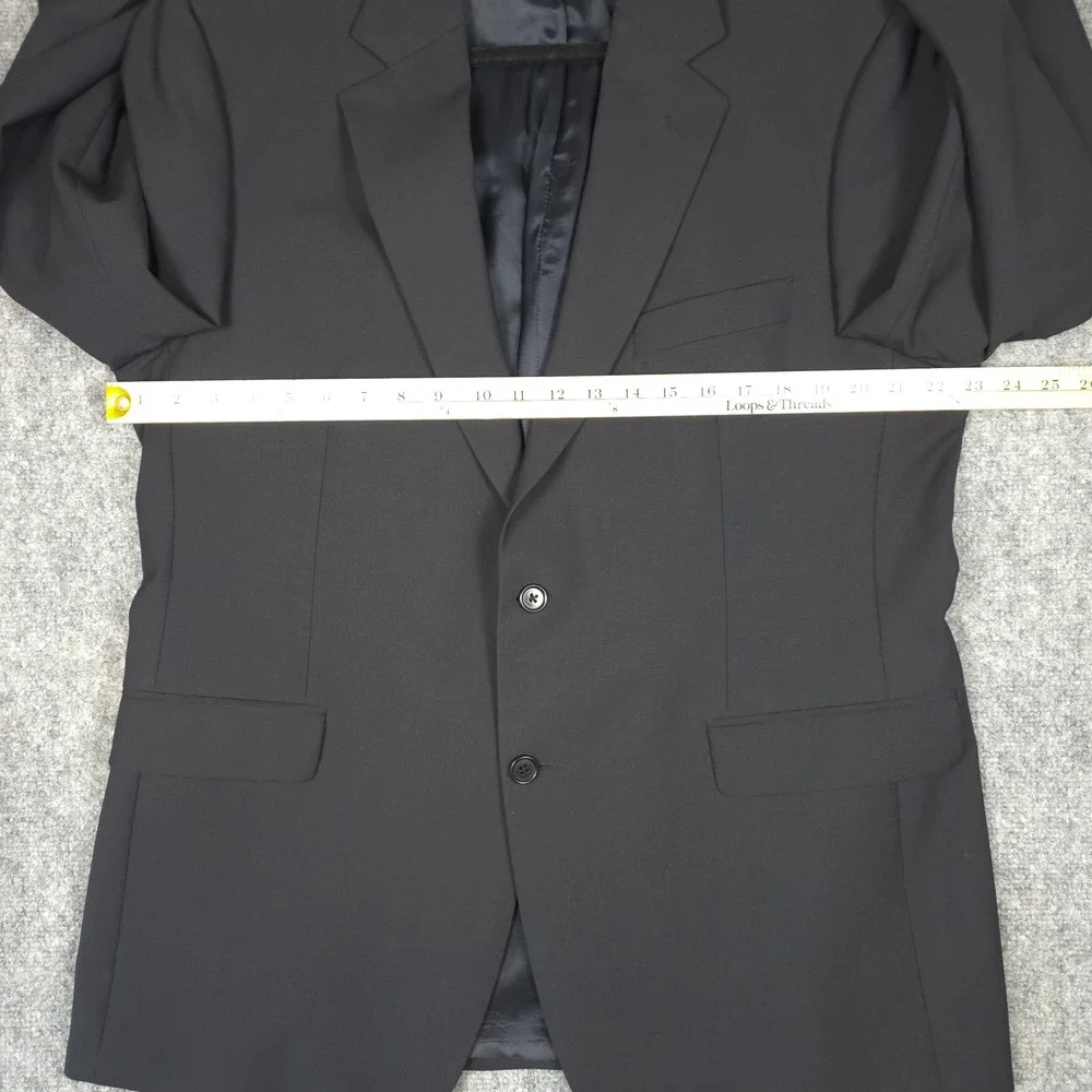 Brooks Brothers Blazer Mens 44R Wool Stretch Charcoal Grey Sport Coat Wedding